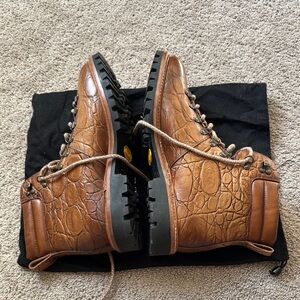 Excellent Taft Genuine Pebbled Leather Handmade Viking Boots